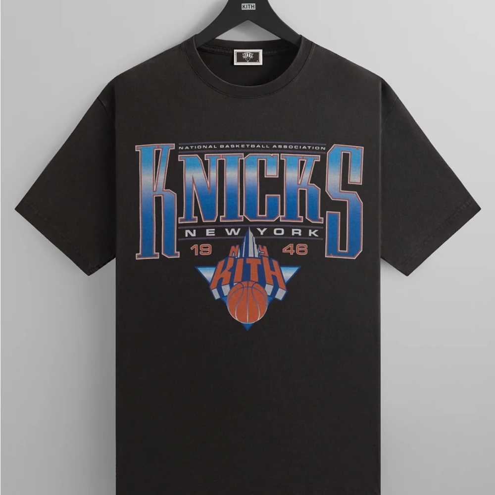 Kith for the New York Knicks Luster Vintage Tee in Black Men’s Size Large
